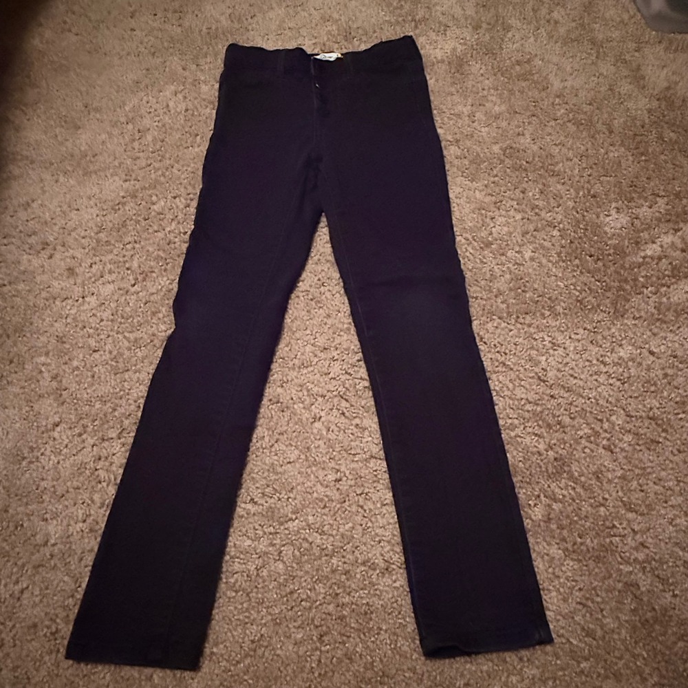 Jordache Girls Super Skinny Jeans Black High Rise Button Fly Size 8
